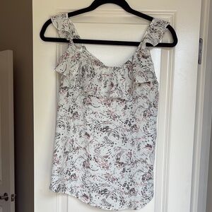 Maurices Swirl Print Ruffle Tank Top